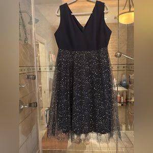 Navy Blue & Silver Sparkly Blue formal dress